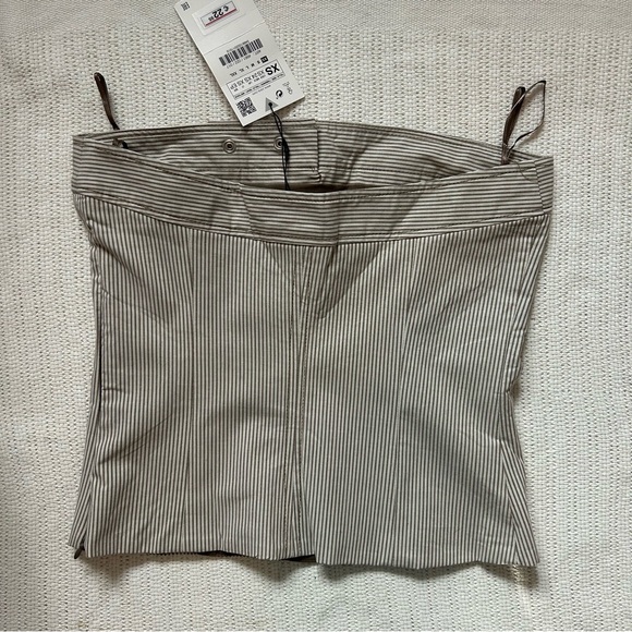 Zara Gray Pinstripe Bustier - Picture 6 of 9